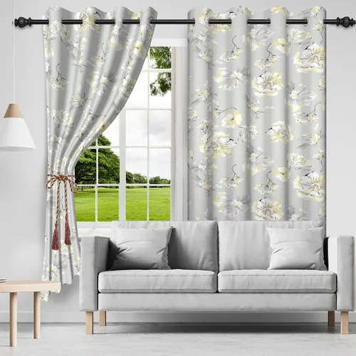 Vista 8 de Cortinas opacas 52 x 84 pulgadas, 2 paneles con aislamiento térmico y oscurecimiento, cortinas de ojal para ventanas para dormitorio y sala de estar