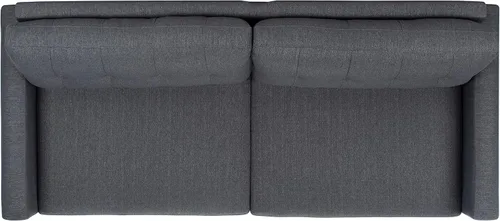 Vista 6 de Safavieh Couture Home Gneiss Mid-Century - Sofá copetudo moderno gris pizarra y marrón oscuro