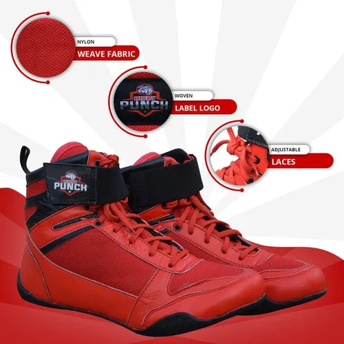 Vista 6 de Zapatos de boxeo profesionales transpirables, zapatos de entrenamiento para adultos y jóvenes, hombres y mujeres, suela de goma antideslizante