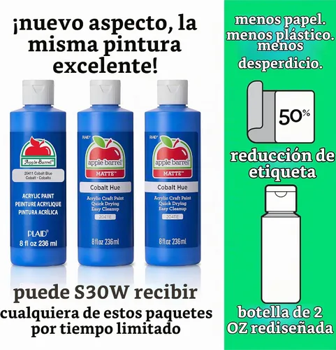 Vista 2 de Apple Barrel Plaid - Pintura acrílica J20401 de 8 onzas