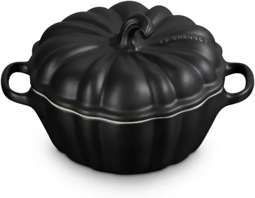 Vista 8 de Le Creuset Mini Cocotte de calabaza figurativa de gres, 12 oz., alcachofa