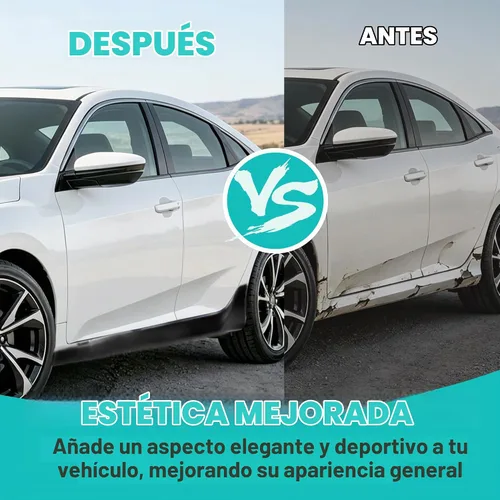 Vista 3 de KUAFU Extensión de Falda Lateral de Repuesto Compatible con Honda Civic 2016-2021 de 4 Puertas Sedán (Incluyendo Modelo Si) Estilo Type-R Protector