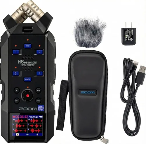 Vista 9 de Zoom H6essential, grabador de audio portátil de 6 pistas de 32 bits float, paquete con protector de viento para cabello WSH-4E