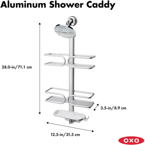Vista 13 de OXO Good Grips - Carrito de ducha de aluminio de 3 niveles