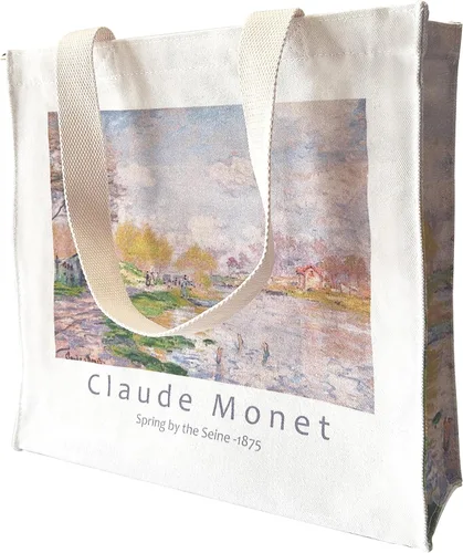 Vista 12 de Bolsa de lona para mujer con cremallera, bolsa de lona duradera y portátil reutilizable, bolsa de mano estética