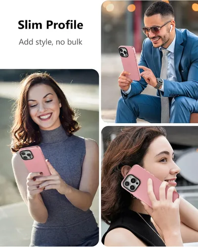 Vista 7 de Cresee Funda compatible con iPhone 15 Pro (6.1 pulgadas), funda translúcida mate para hombres, mujeres, niñas, cubierta trasera delgada, melocotón