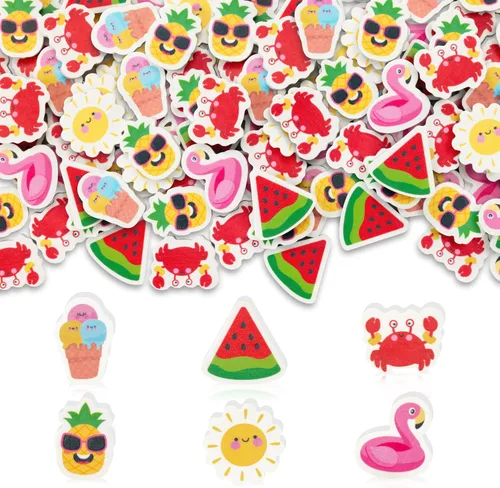 Vista 11 de Yopyame 60 piezas de miniborradores de hojas de otoño para niños, surtidos a granel, novedad, hoja de arce, borrador de lápiz, lindos borradores