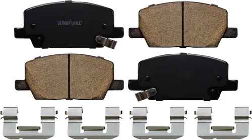 Vista 73 de Detroit Axle - Rotores de freno delanteros perforados y ranurados + repuesto de pinza de freno lateral del conductor para Honda Odyssey Acura MDX