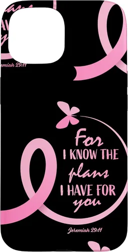 Vista 6 de Breast Cancer Gifts Women Mom Jeremiah 29 11 Butterfly Phone Case for iPhone 17