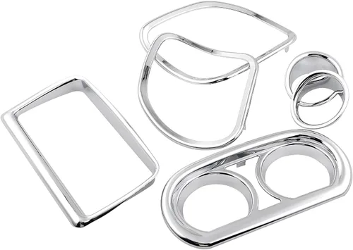 Vista 3 de Kit de ajuste de altavoz de radio y velocímetro de ABS cromado para Harley Road Glide 2015-2023