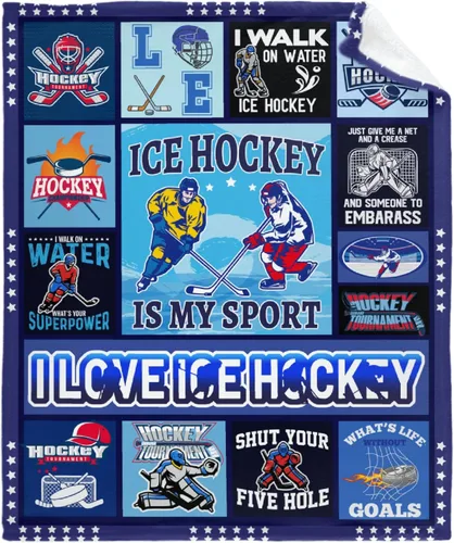 Vista 15 de Regalos personalizados de hockey sobre hielo para adolescentes, niños y niñas, mantas de franela premium personalizadas para amantes del hockey