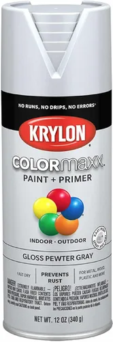 Vista 74 de Krylon K05554007 COLORmaxx Pintura en aerosol y base para uso en interiores y exteriores, color almendra satinada, 12 onzas (paquete de 1)