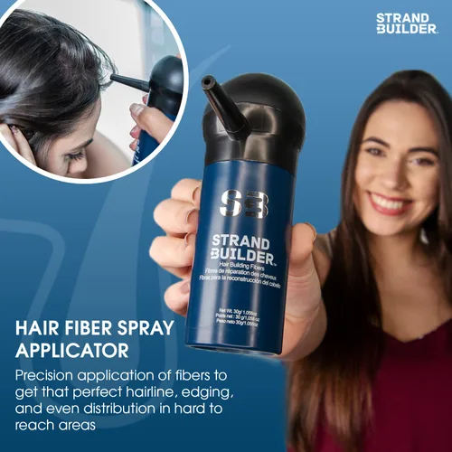 Vista 4 de Aplicador de fibra capilar para adelgazamiento del cabello, corrector de raíces y voluminizador para hombres y mujeres, producto de queratina