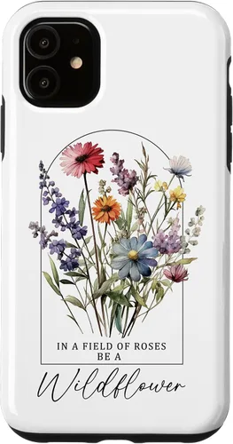 Vista 6 de Funda para iPhone 12 mini In A Field Of Roses Be A Wildflower Vintage Flower & Quotes Case