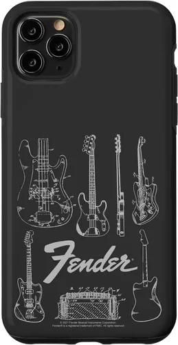 Vista 13 de Fender Carcasa de Guitars Line Art para iPhone 17