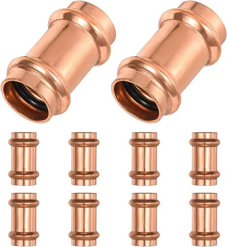 Vista 17 de Copper Pro - Juego de 15 accesorios de prensa de cobre para fontanería resistentes de 1/2 pulgada