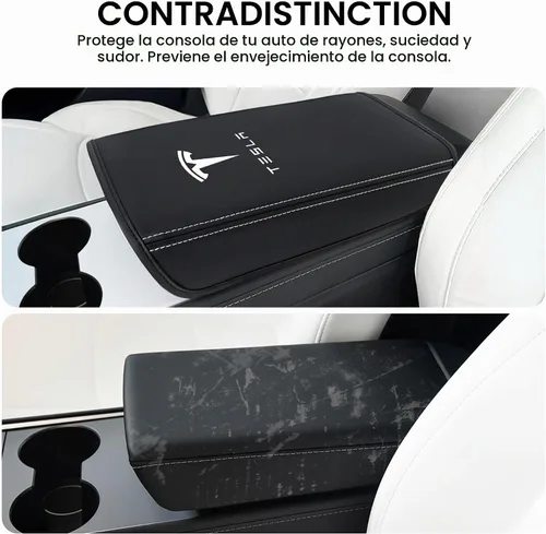 Vista 7 de Fundas para reposabrazos de consola central para Tesla Model Y/Y Juniper/YL 2017-2026 para Model 3/Model 3 Highland Accessories 2017-2026