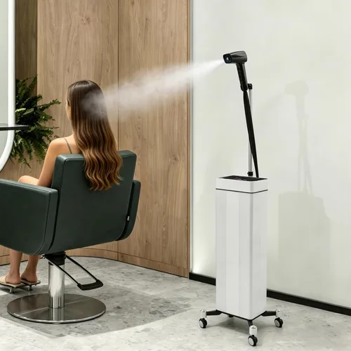 Vista 7 de 3 en 1 Nano Hair Steamer, 1300W 110V Procesador de color de cabello Blanco