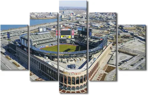 Vista 11 de Arte para pared, lienzo para estadio deportivo, arte para pared, diseño de campo de Wrigley en Chicago, pinturas de Chicago, impresiones sobre