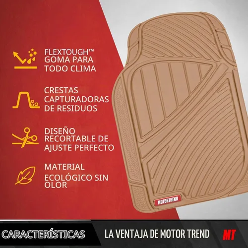 Vista 4 de Tapetes de goma FlexTough de 3 hileras, Beige