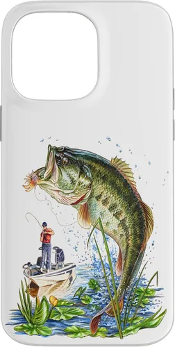 Vista 21 de Fishing Graphic Large Mouth Bass Fish - Fisherman Case for iPhone 17