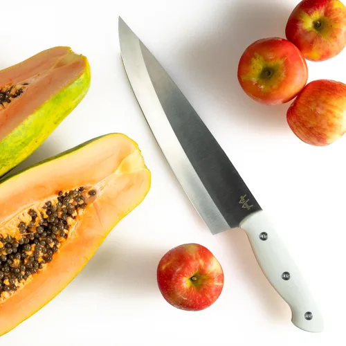 Vista 5 de Williams Knife Co. - Cuchillo de chef grande, hoja de acero Elmax de 9 pulgadas, herramienta culinaria versátil