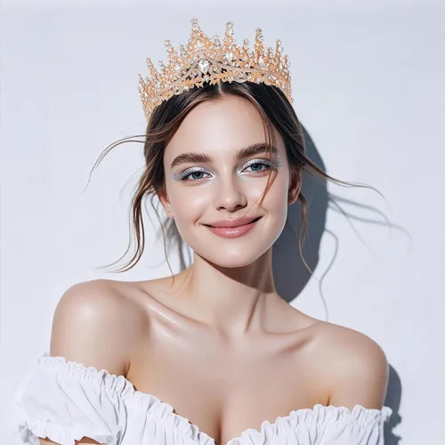 Vista 4 de Kamirola Diadema de coronas y tiaras de cristal para niñas o mujeres, fiesta de cumpleaños, boda, graduación, novia, Halloween, Navidad (TR19)