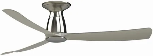 Vista 10 de Fanimation Kute 52 inch Flush Indoor/Outdoor Ceiling Fan - Antique Graphite with Light Oak blades