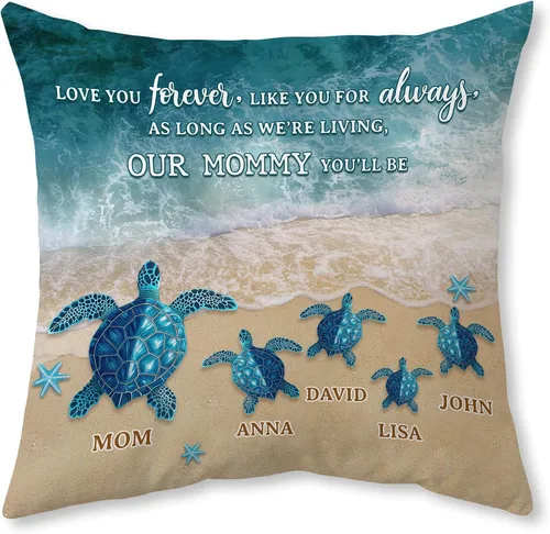 Vista 17 de Hyturtle Almohada personalizada para mi hijo – Regalos de mamá a hijo adulto – Regalos inspiradores en cumpleaños – Regalos de graduación