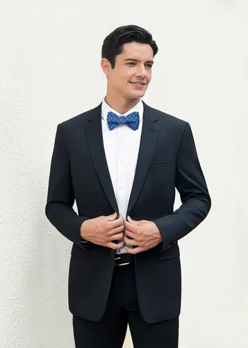 Vista 51 de HISDERN Pajaritas para hombre, diseño de lunares, corbatín y bolsillo cuadrado, clásico, esmoquin de negocios, boda, pajaritas, pañuelo