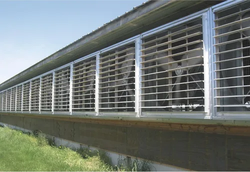 Vista 2 de J & D Mfg. Wallmaster - Ventilador de escape de 36 pulgadas de diámetro, 10,500 CFM, motor monofásico, hoja de 3 alas Número de modelo VF36DM