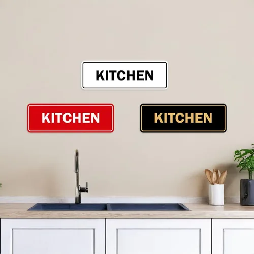 Vista 6 de Signs ByLITA Letrero de cocina estándar (negro) - Pequeño