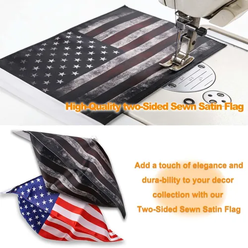 Vista 5 de Bandera estadounidense de motocicleta para Harley – 6 × 9 pulgadas, antigua bandera de Estados Unidos vintage y bandera de Estados Unidos roja