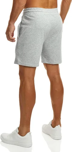 Vista 3 de Ouber Pantalones cortos deportivos de algodón para hombre, pantalones cortos de entrenamiento para gimnasio, deportivos y casuales