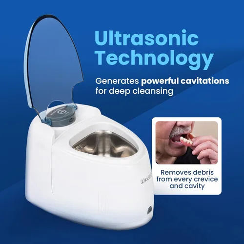 Vista 13 de iSonic Limpiador ultrasónico de dentadura/alineador/retenedor para todos los aparatos dentales y de la apnea del sueño (F3900)