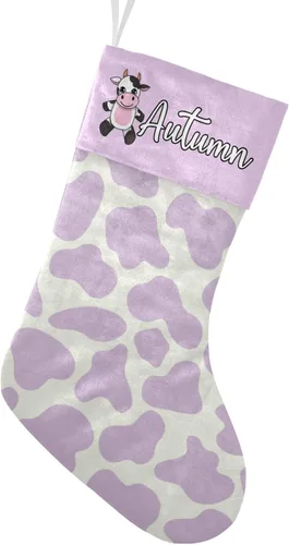Vista 12 de Calcetines de Navidad con lindo panda verde personalizado con nombre, medias de Navidad personalizadas para la temporada de vacaciones familiares