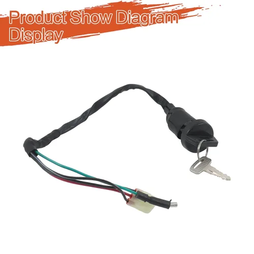 Vista 7 de labwork Interruptor de llave de encendido de repuesto para Honda TRX250 Recon TRX250EX Repuesto para 35100-HM8-000 Negro