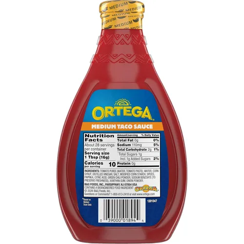 Vista 10 de Ortega Salsa Original Para Tacos, Mediana, 16 Onzas