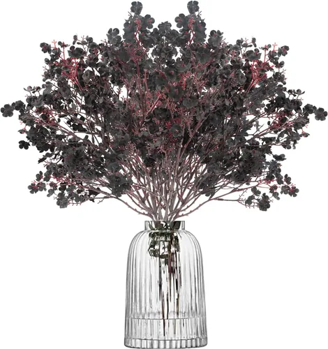 Vista 15 de Uieke - Ramo de 15 flores artificiales de Gypsophila tipo Baby Breath, flores de seda falsas de tacto real para hotel, hogar, oficina, cocina, baño