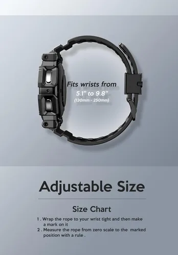 Vista 5 de i-Blason - Protector de pantalla para Samsung Galaxy Watch 6/5/4Band 1.732 in, 2 protectores de pantalla, color negro