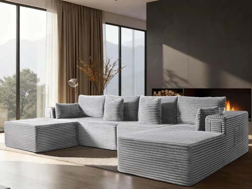 Vista 92 de Sofá modular de gran tamaño de 108 pulgadas, cómodo sofá deshuesado en forma de U para sala de estar, asientos extra profundos, sin montaje, sofá