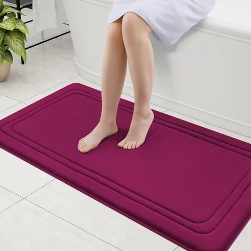 Vista 11 de Grandaily Alfombra de Baño de Espuma Viscoelástica 24x16, Ultra Suave, Antideslizante y Absorbente, Alfombras de Baño Lavables a Máquina y Secables