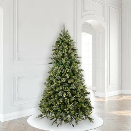 Vista 7 de Vickerman árbol de navidad artificial de pino de cachemira sin iluminación de 24 pulgadas Verde