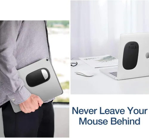Vista 2 de ESR Soporte delgado para mouse mágico, con adhesivo reutilizable, sin residuos de pegamento, bolsa elástica compacta/funda de transporte, se puede