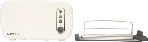 Vista 5 de BergHOFF Seren - Tostadora de carga lateral con exterior Cool Touch y bandeja extraíble para migas con panel crema para servir