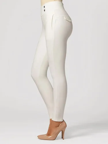 Vista 4 de Conceited Stretch Slacks for Women - Wear to Work - Tummy Control - Slim Leg - Pockets - Ponte - (Available in Plus Size)