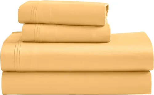 Vista 14 de Superior Juego de sábanas de algodón egipcio de 4 piezas, lujo de 1000 hilos, diseño moderno, sábanas sostenibles, básicos ultrasuaves, sólido