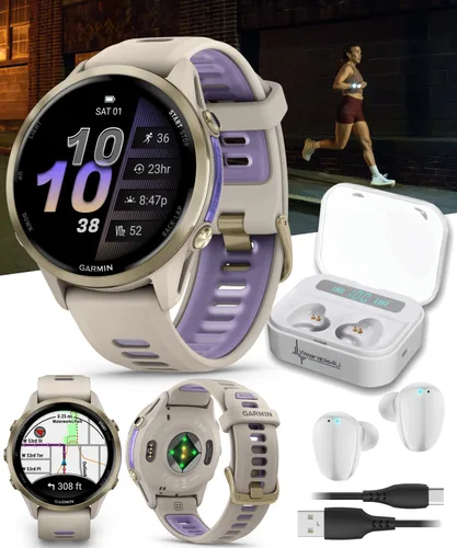 Vista 3 de Garmin Forerunner 955 - Reloj inteligente para correr con GPS y capacidad de carga solar, adaptado a triatletas, batería de larga duración, paquete