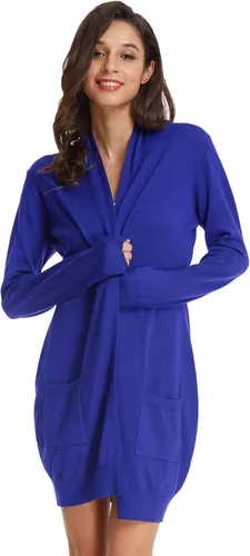 Vista 4 de GRACE KARIN Essential Suéter de Cardigan de punto largo para mujer