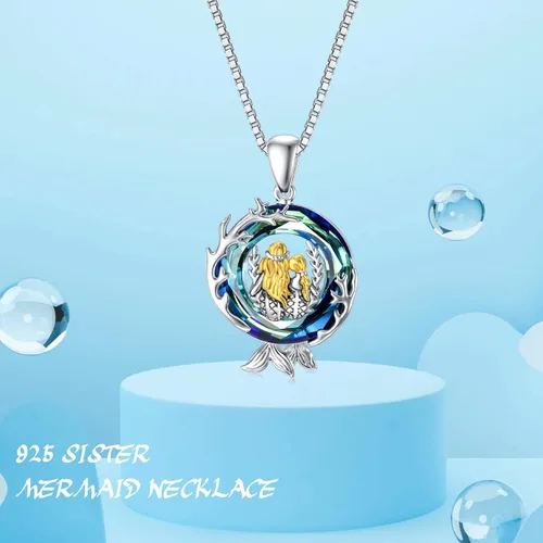 Vista 13 de Collar de plata de ley para hermanas, joyas de cumpleaños para hermanas y amigas